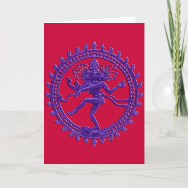 Shiva la carte de voeux cosmique de danseur (Devant)