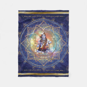 Shiva Mahamrityunjaya - Health, Peace & Prosperity Fleece Blanket