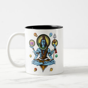 Shiva Meditation Two-Tone Coffee Mug