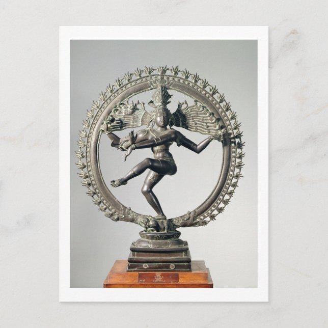 Shiva Nataraja, Tamil Nadu, Late Chola (bronze) Postcard (Front)