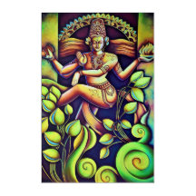 Shiva Painting  Yoga Meditation  Acrylic Wall Art