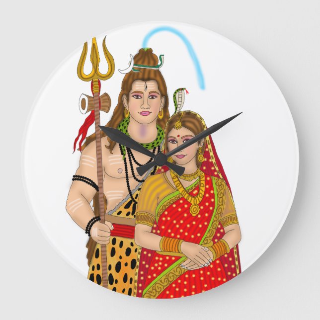Shiva Parvati Clock (Front)