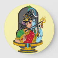 Shiva Parvati Divine Clock 