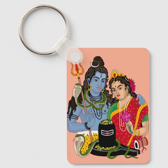 Shiva Parvati Keychain (Front)