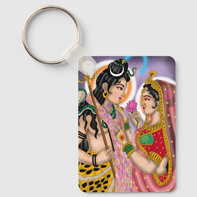 Shiva Parvati Keychain (Front)