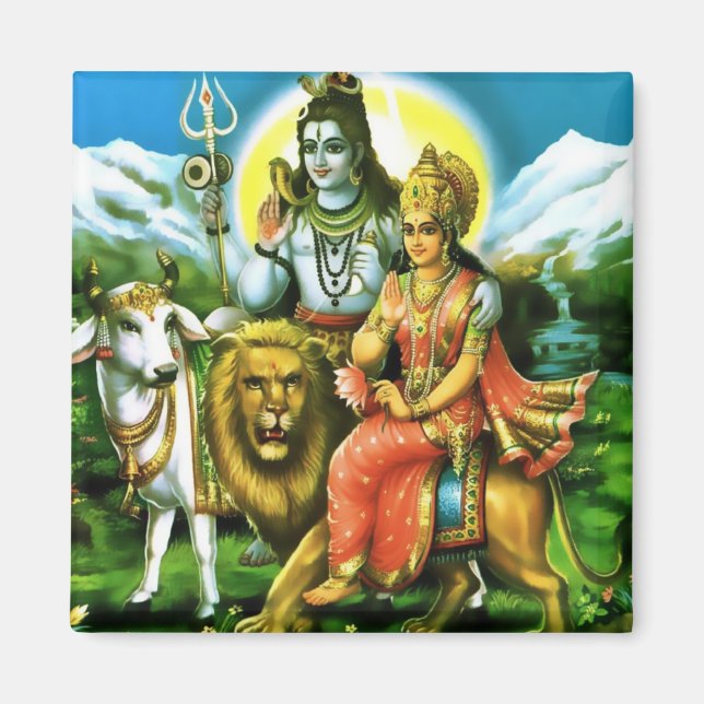 Shiva & Parvati Magnet (Front)