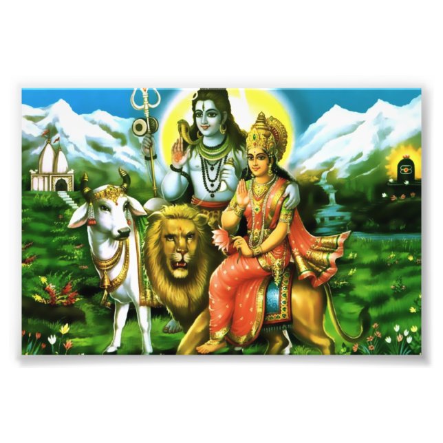 Shiva & Parvati Print (6" x 4") (Front)