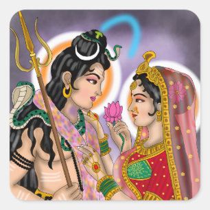 Shiva Parvati Stickers