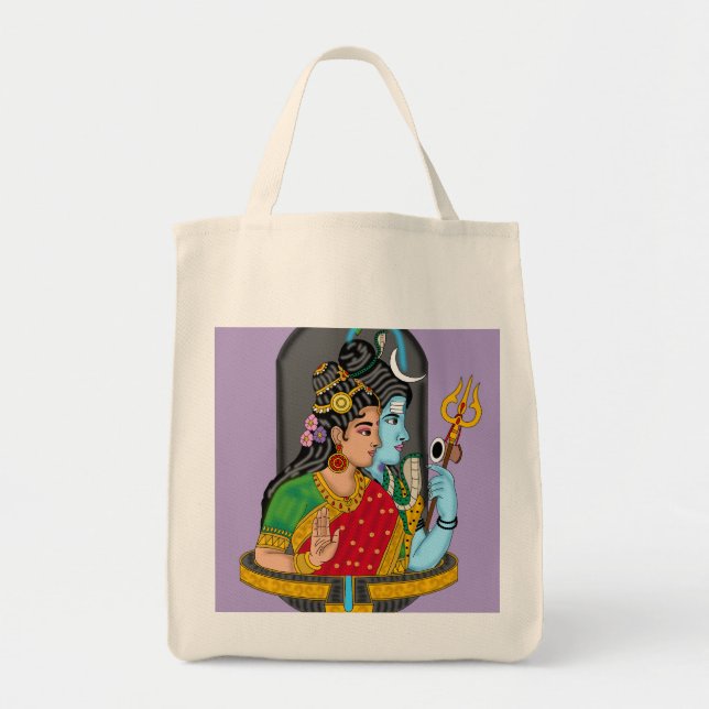 Shiva Parvati Tote Bag – Divine Couple of Harmony  (Devant)