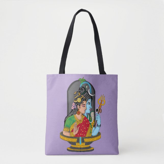 Shiva Parvati Tote Bag – Divine Couple of Harmony  (Front)