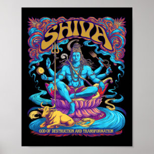 Shiva Print Hindu God Mens Womens Spiritual Tops