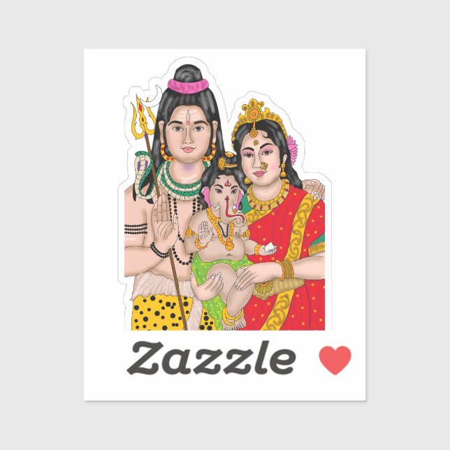 Shiva’s Family Sticker (Feuille)