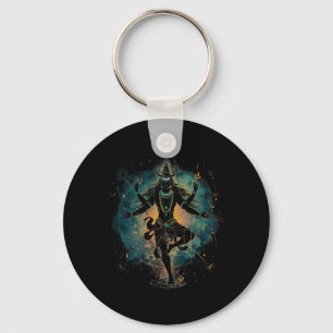 Shiva Spiritual Hindu God Tandava Dance Yoga Medit Keychain