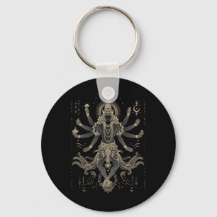 Shiva Spiritual Hindu God Tandava Dance Yoga Medit Keychain