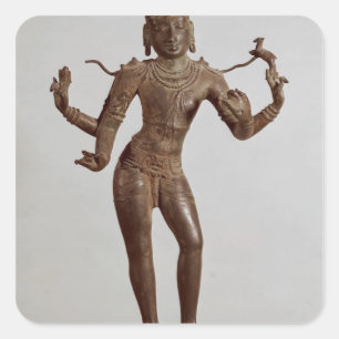 Shiva Vinadhara Dakshina-Murti, Dravidian Square Sticker