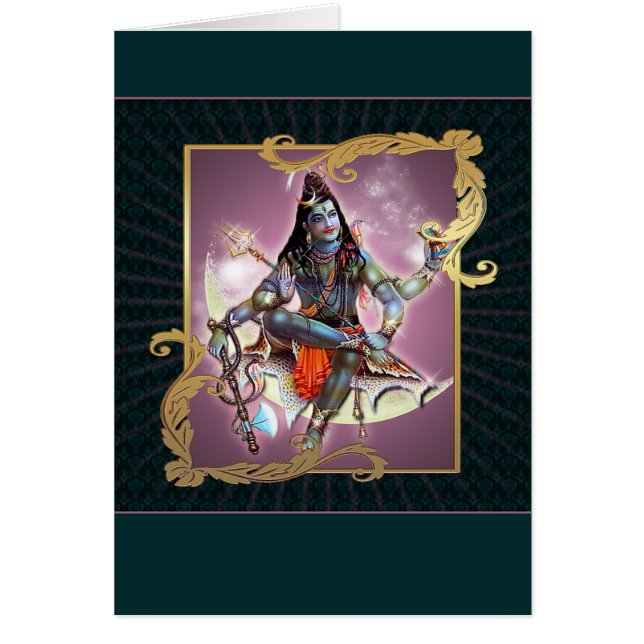 Shiva - Vintage Moss - Card, Greeting, Note (Front)