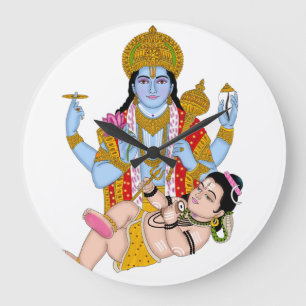 Shiva & Vishnu Clock – Divine Wall Decor & Home De