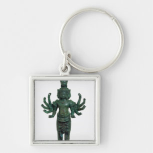 Shiva with many arms and heads, Angkor Keychain