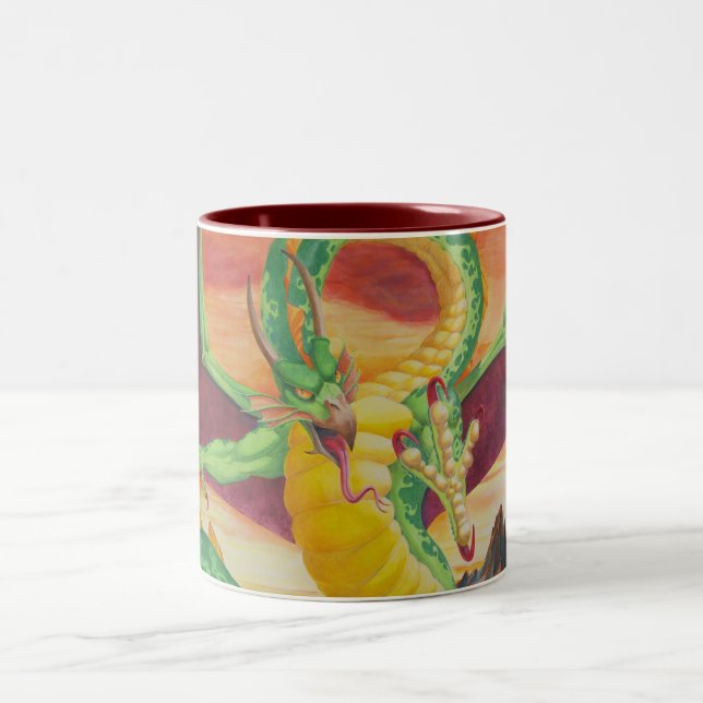 Shivan Dragon Redesign Two-Tone Coffee Mug (Center)