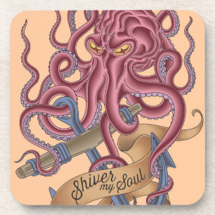 Shiver My Soul   Octopus Tatto Coaster