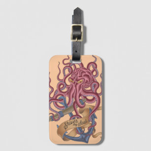 Shiver My Soul Octopus Tatto Luggage Tag