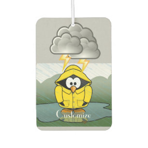 Shivering Rainy Day Penguin Thunder_Cove Air Freshener