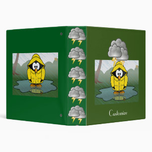 Shivering Rainy Day Penguin Thunder_Cove Binder