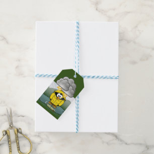 Shivering Rainy Day Penguin Thunder_Cove Gift Tags