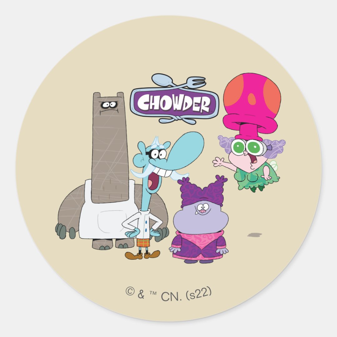 Shnitzel, Mung, Chowder, and Truffles Classic Round Sticker Zazzle