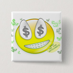 Sho' Me The Benjamin's Face 2 Inch Square Button