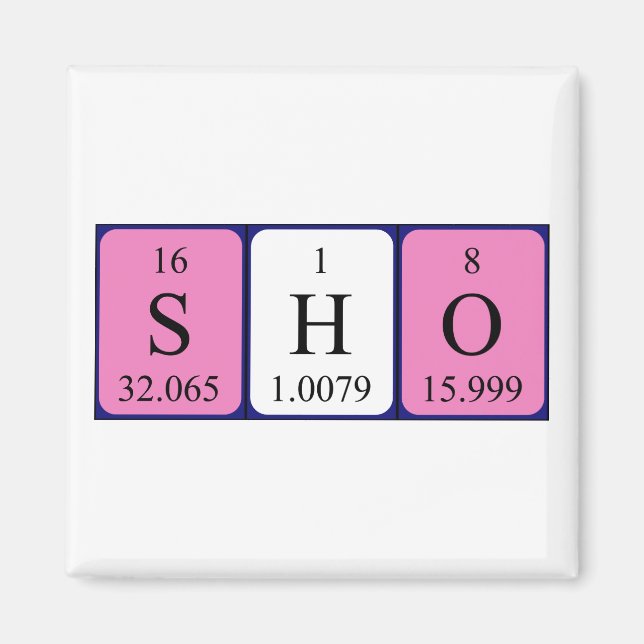 Sho periodic table name magnet (Front)