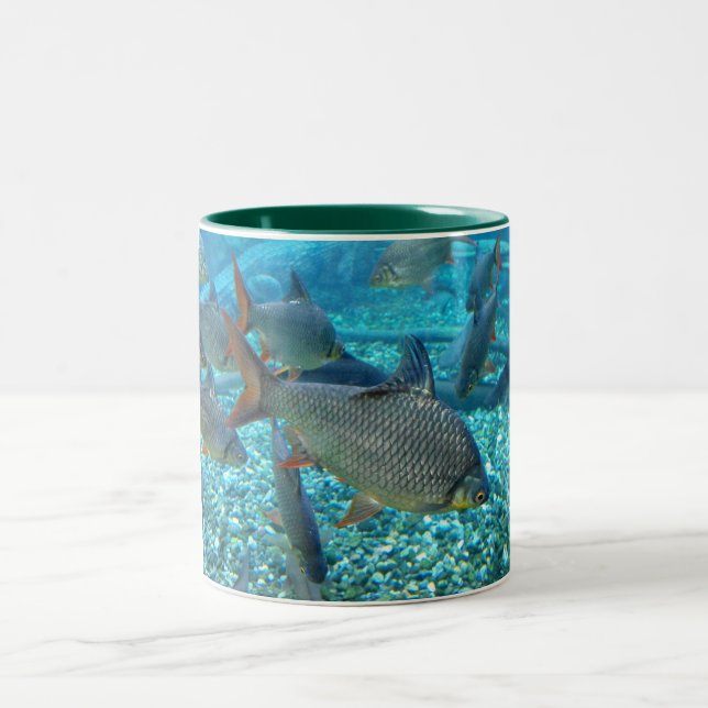 Shoal of Fish Two-Tone Coffee Mug (Center)