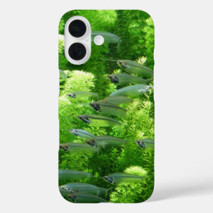 Shoal of Transparent Silver Fish iPhone 16 Case