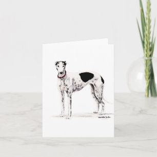 Shobe the Greyhound Dog Art Note Card