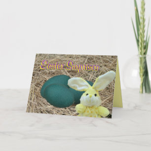 Shocked Easter Bunny-customize Holiday Card