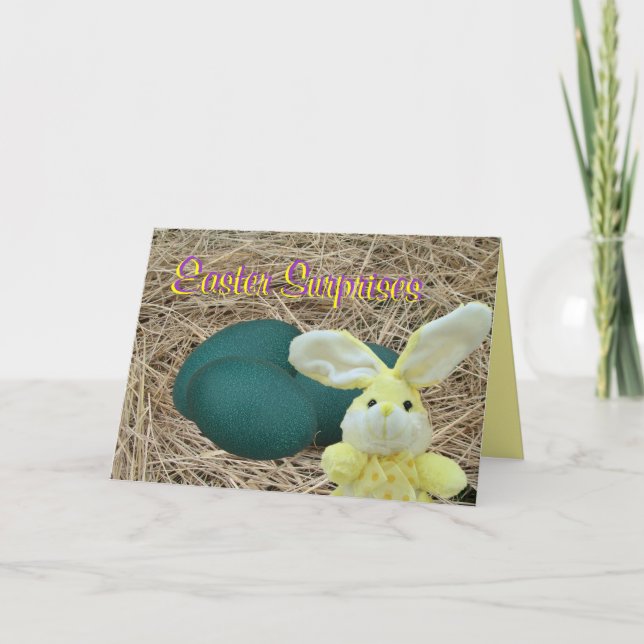 Shocked Easter Bunny-customize Holiday Card (Front)