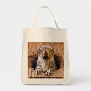 Shocked Squirrel Tote Bag