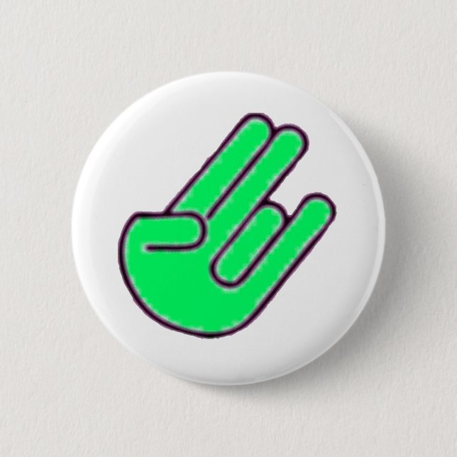 Shocker Hand Symbol 2 Inch Round Button (Front)