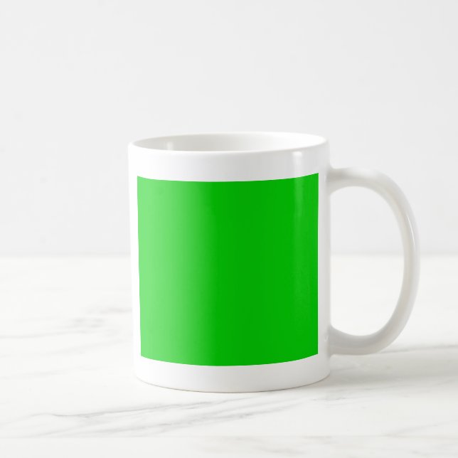 Shocking Green Background template - customise own Coffee Mug (Right)