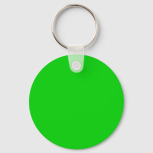 Shocking Green Background template - customise own Keychain