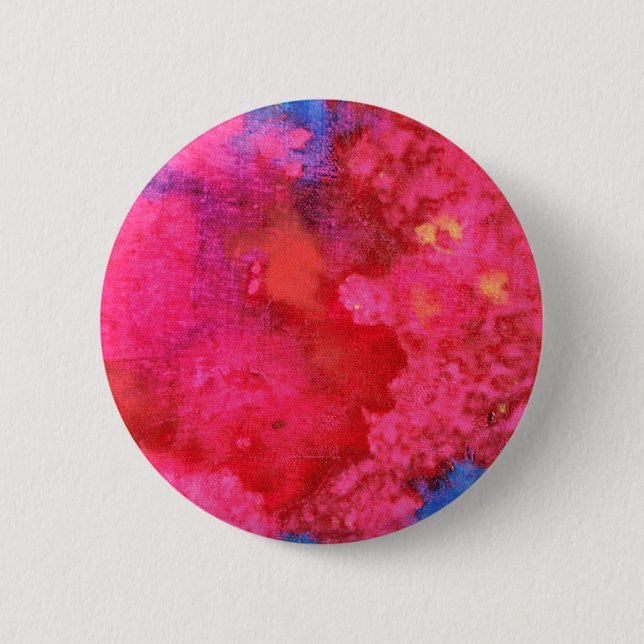 Shocking Hot Neon Pink Abstract 2 Inch Round Button (Front)