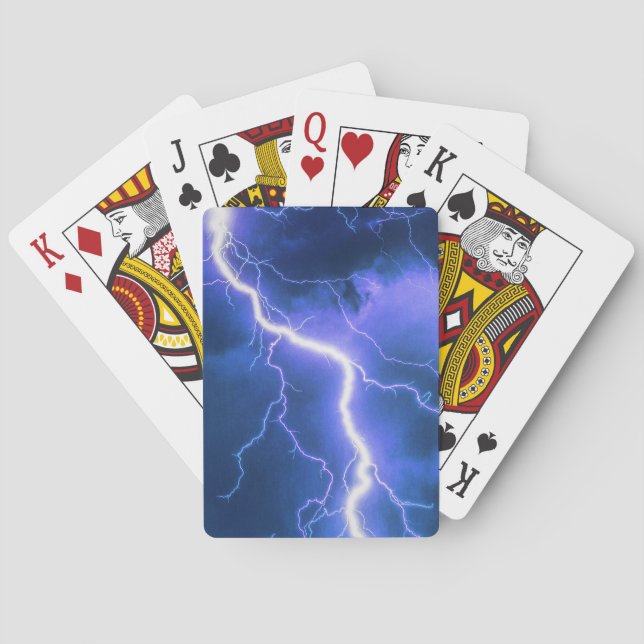 Shocking Lightning Strike  Playing Cards (Back)