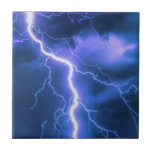 Shocking Lightning Strike  Tile<br><div class="desc">Please visit my store for more interesting design and more colour choice.
=> zazzle.com/colorfulworld*</div>