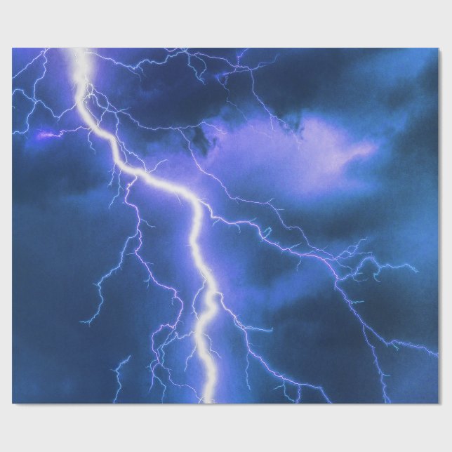 Shocking Lightning Strike    Wrapping Paper (Flat)