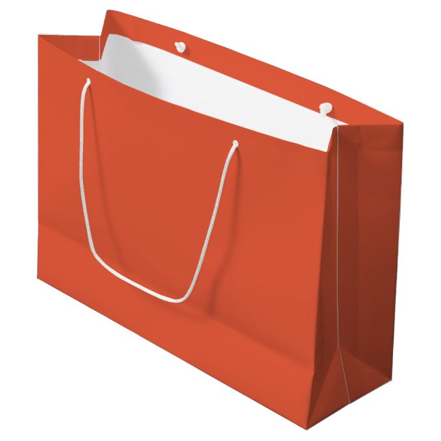 Shocking Orange Large Gift Bag (Front Angled)