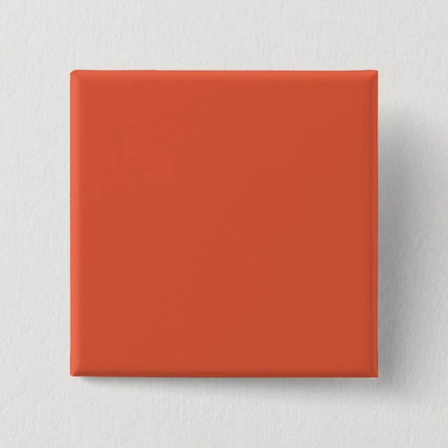 Shocking Orange Square Pin-back Button (Front)