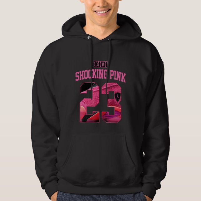 Shocking Pink 14s Tee Number 23 Drip Shoes 14 Shoc (Front)