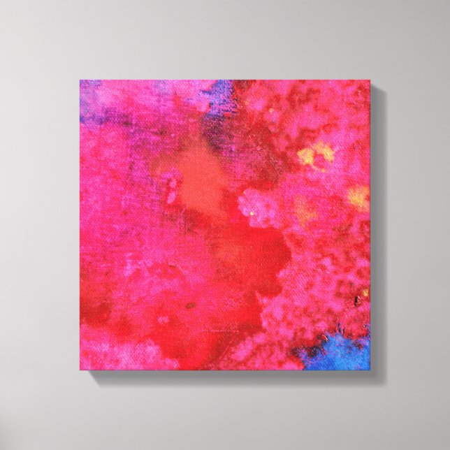Shocking Pink abstract modern art Canvas Print (Front)