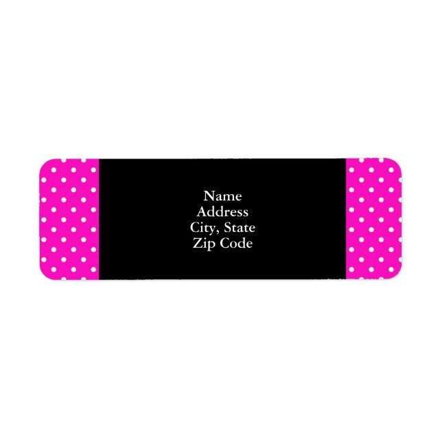 Shocking Pink and White Polka Dot Pattern (Front)