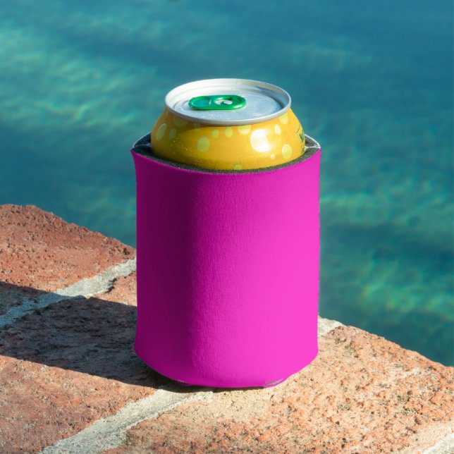 Shocking Pink Solid Colour Can Cooler (In Situ Pool)